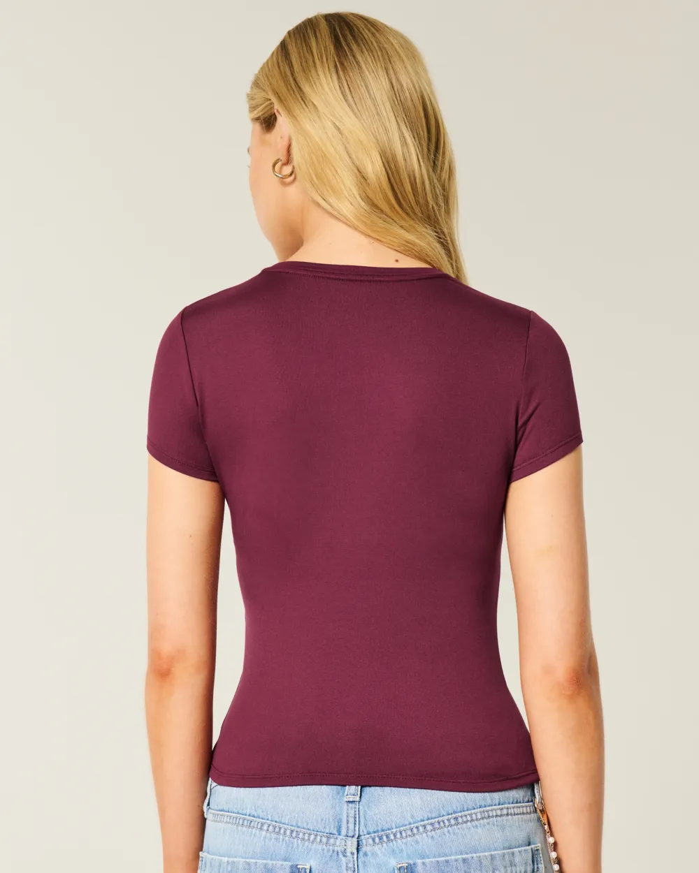 Soft Stretch Seamless Fabric Crew Baby Tee