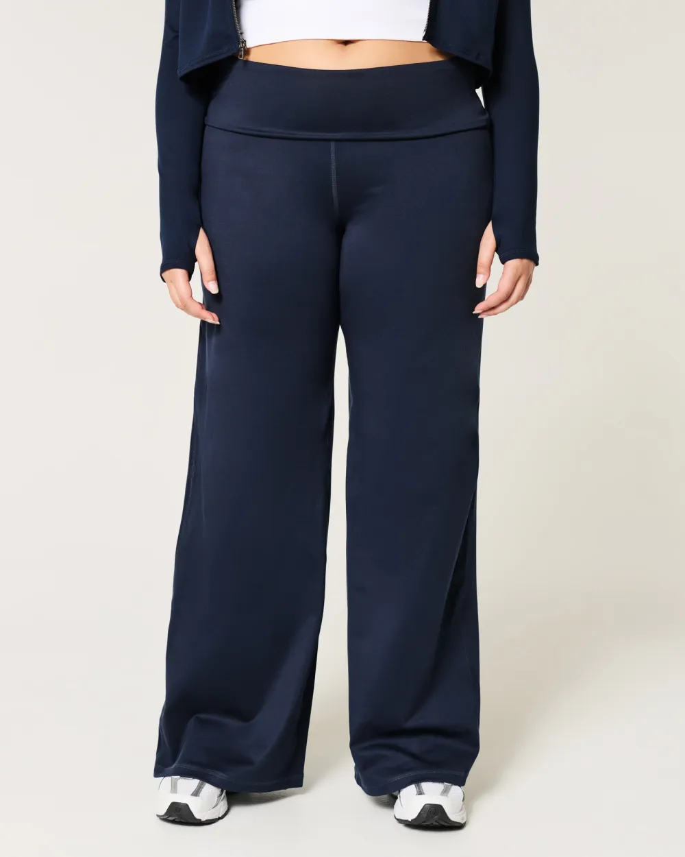 Gilly Hicks Active Recharge Foldover Waist Wide-Leg Pants