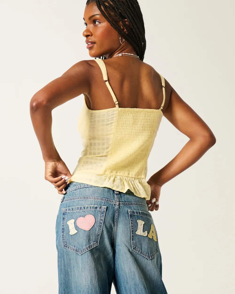 Low-Rise Dark Wash Baggy Jeans