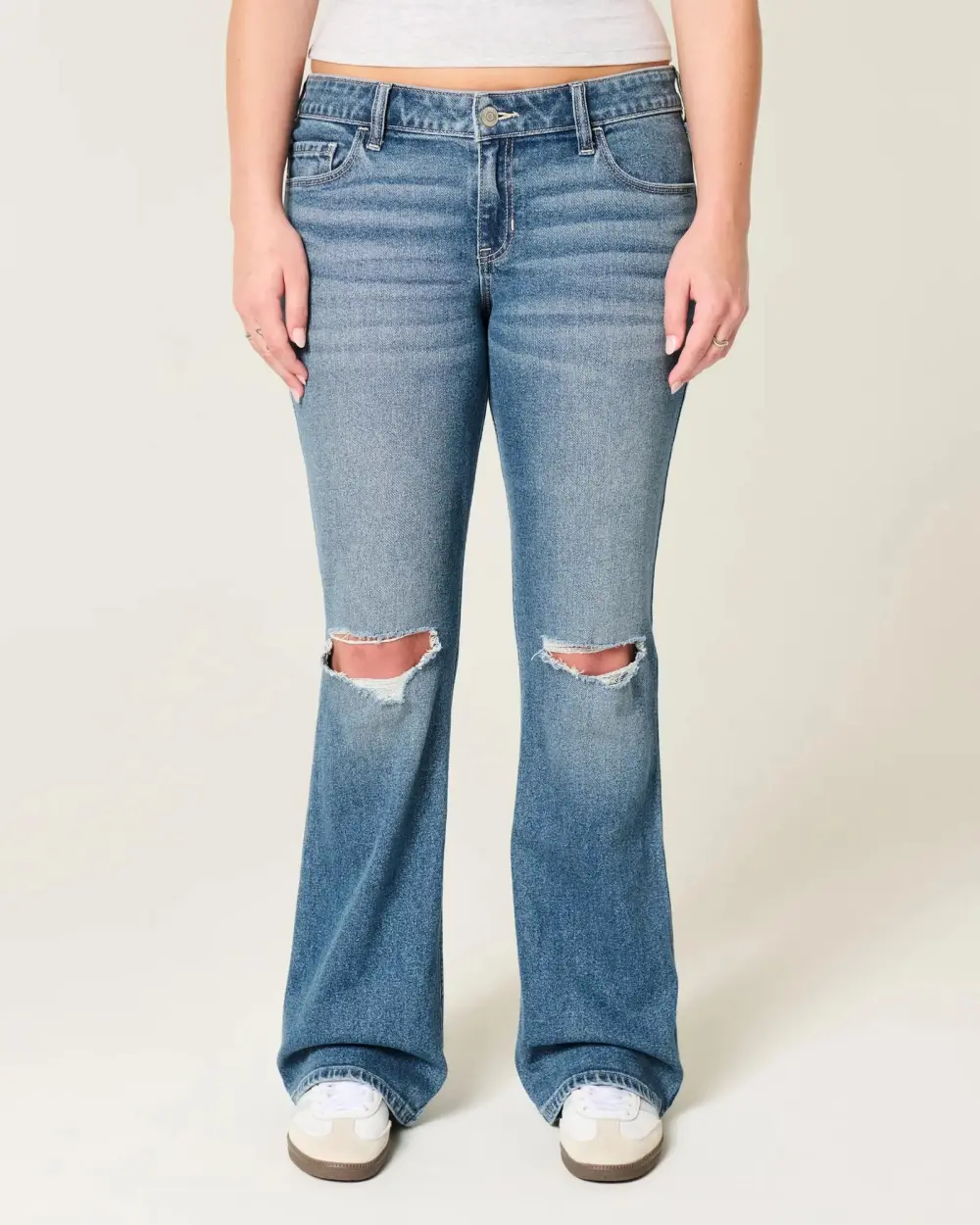 Low-Rise Light Wash Boot Jeans