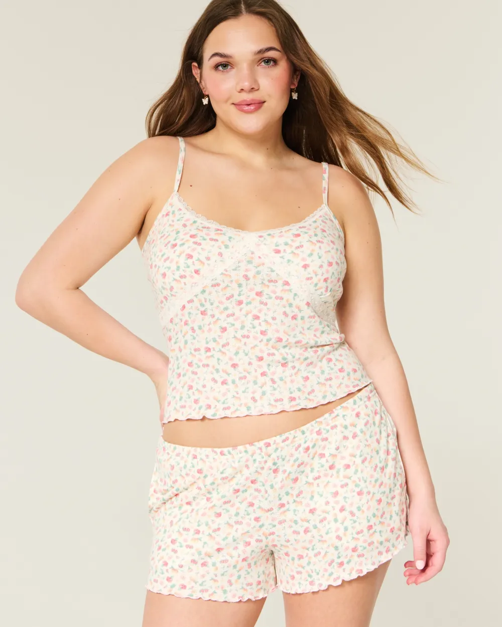 Cozy Lace Pointelle Cami & Shorts Set