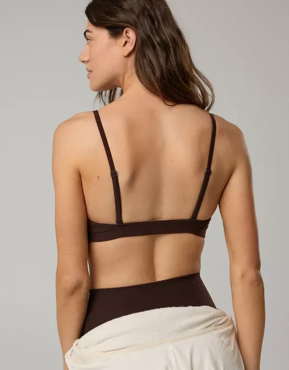 OFFLINE By Aerie Real Me XTRA Rib Triangle Sports Bra