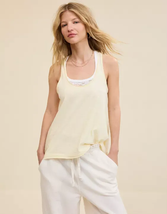 Aerie Flowy Boyfriend Tank Top