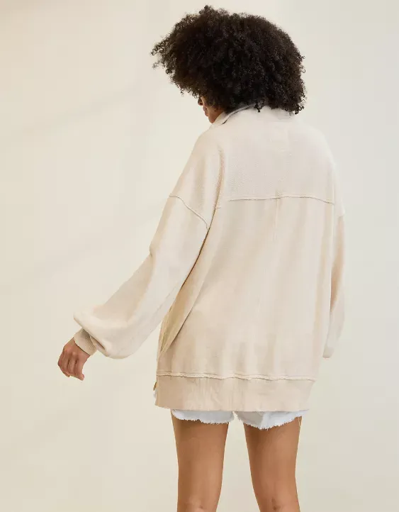 Aerie Starry Skies Open Neck Sweatshirt