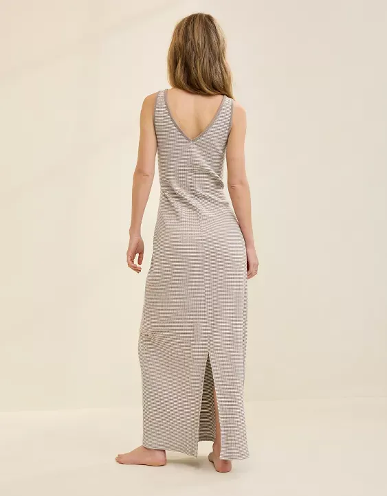 Aerie Double V Henley Bodycon Maxi Dress