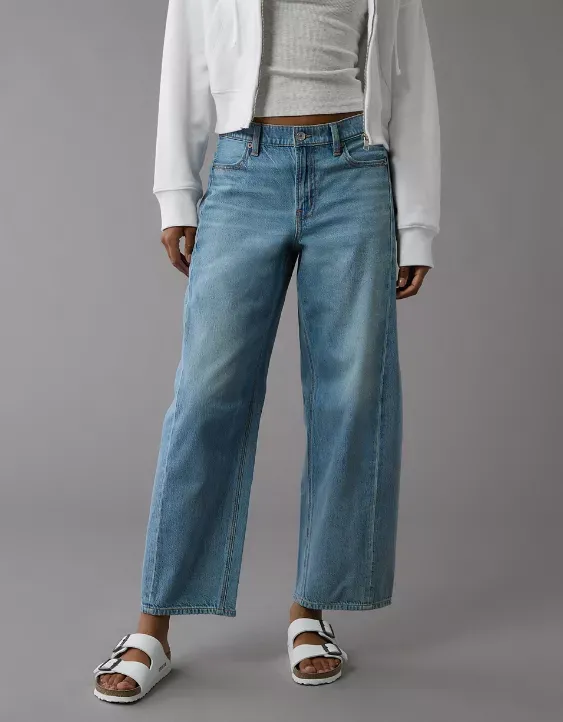 AE Dreamy Drape Strigid Barrel Jean