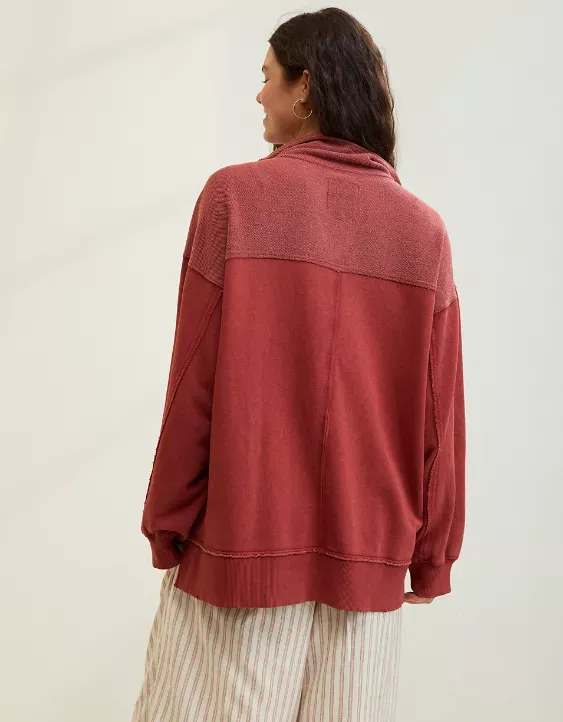 Aerie Starry Skies Open Neck Sweatshirt