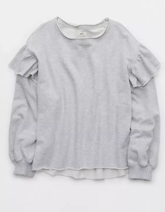 Aerie Ruffle Sleeve Sweatshirt
