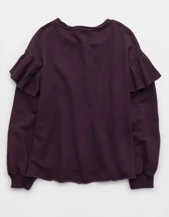 Aerie Ruffle Sleeve Sweatshirt