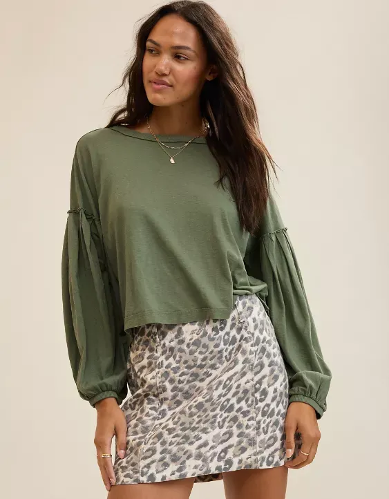 Aerie Slouchy Balloon Sleeve T-Shirt