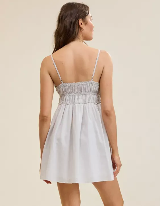 Aerie Tie Front Mini Dress