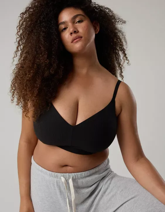 OFFLINE By Aerie Real Me XTRA Rib Triangle Sports Bra