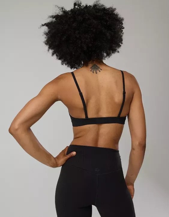OFFLINE By Aerie Real Me XTRA Rib Triangle Sports Bra