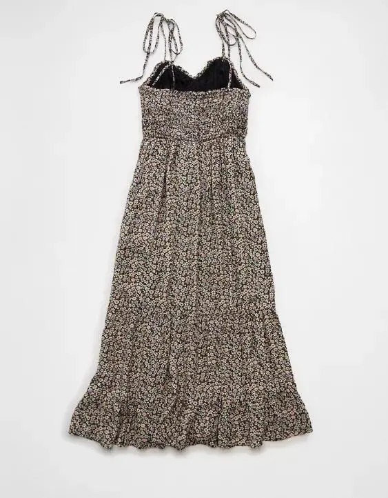 AE Sweetheart Tie Front Midi Dress