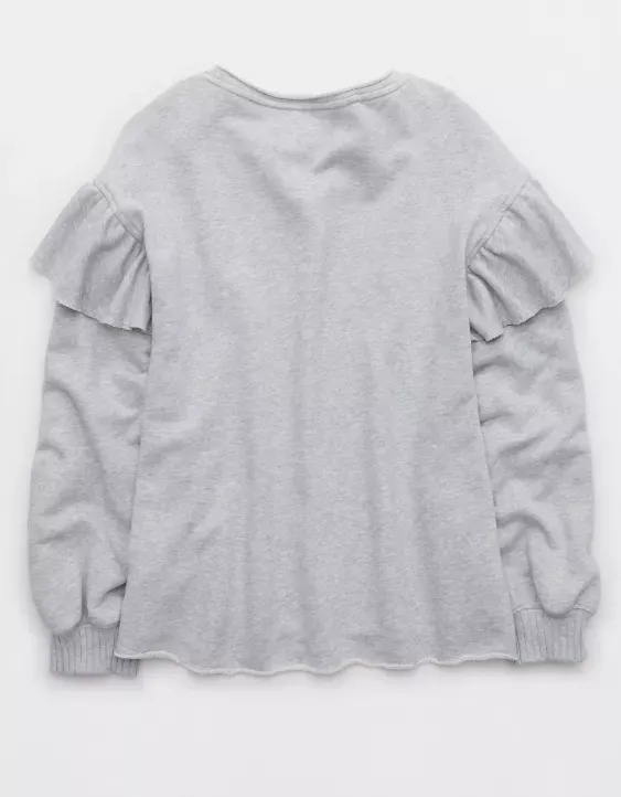 Aerie Ruffle Sleeve Sweatshirt