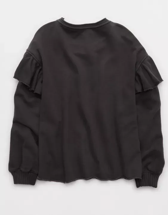 Aerie Ruffle Sleeve Sweatshirt