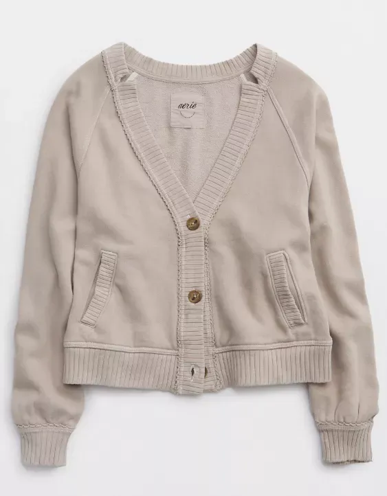 Aerie Fleece Cardigan