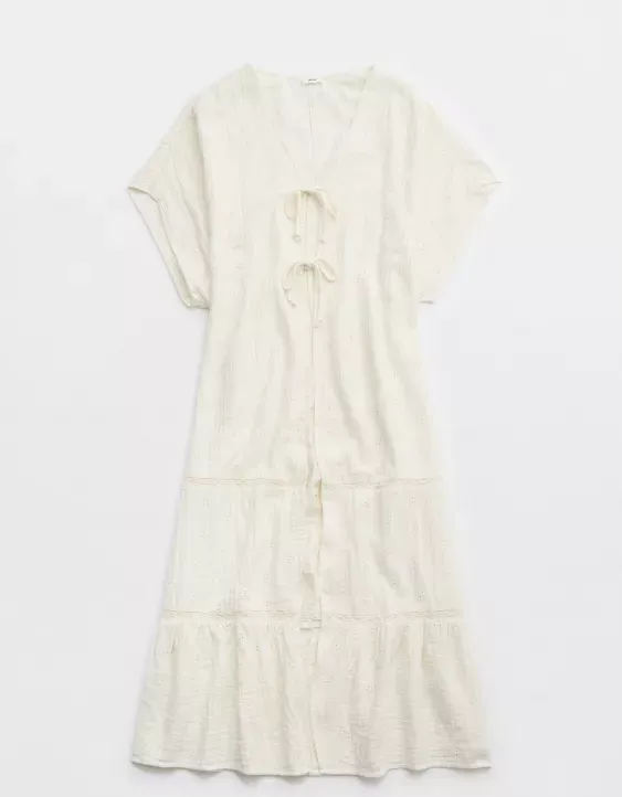 Aerie Tiered Ruffle Maxi Cape