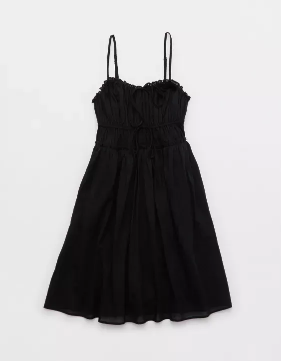 Aerie Tie Front Mini Dress