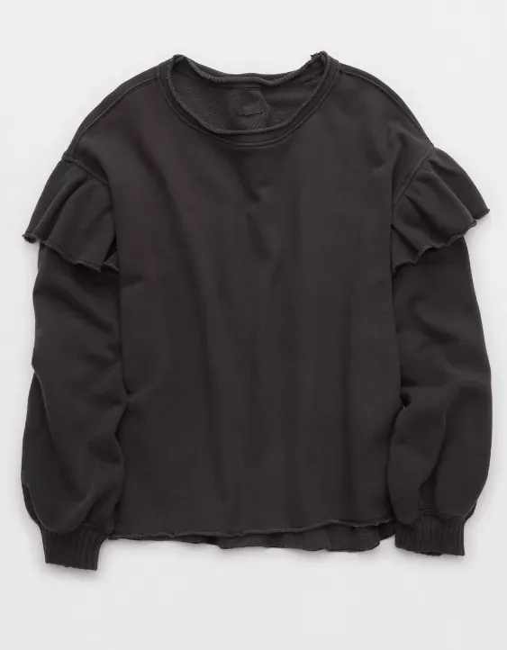 Aerie Ruffle Sleeve Sweatshirt