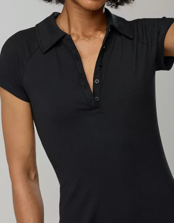 OFFLINE By Aerie Thumbs Up Heavyweight Polo Maxi Dress