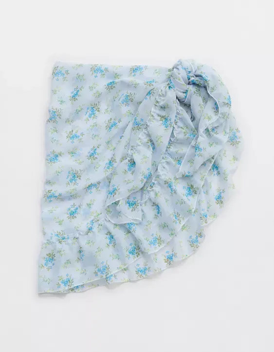Aerie Chiffon Ruffle Mini Sarong