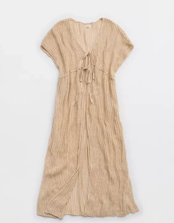 Aerie Crochet Maxi Cape