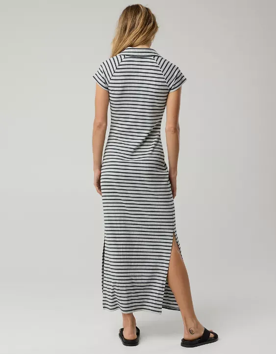 OFFLINE By Aerie Thumbs Up Heavyweight Polo Maxi Dress