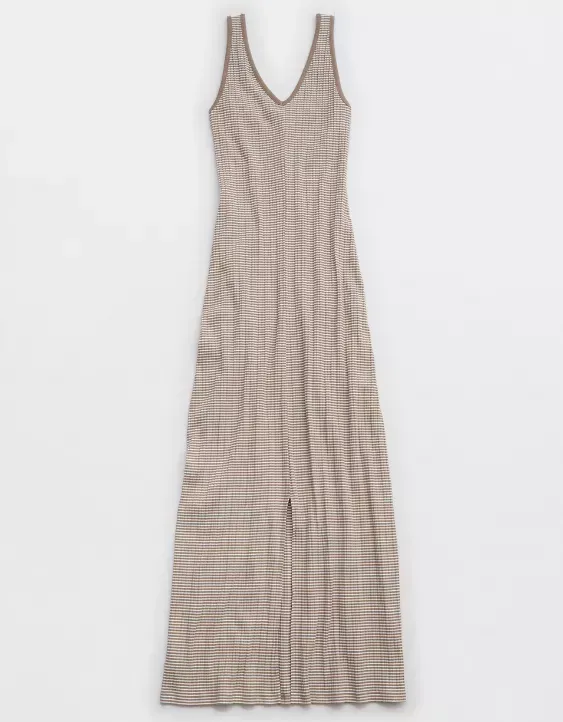 Aerie Double V Henley Bodycon Maxi Dress