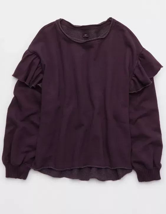 Aerie Ruffle Sleeve Sweatshirt