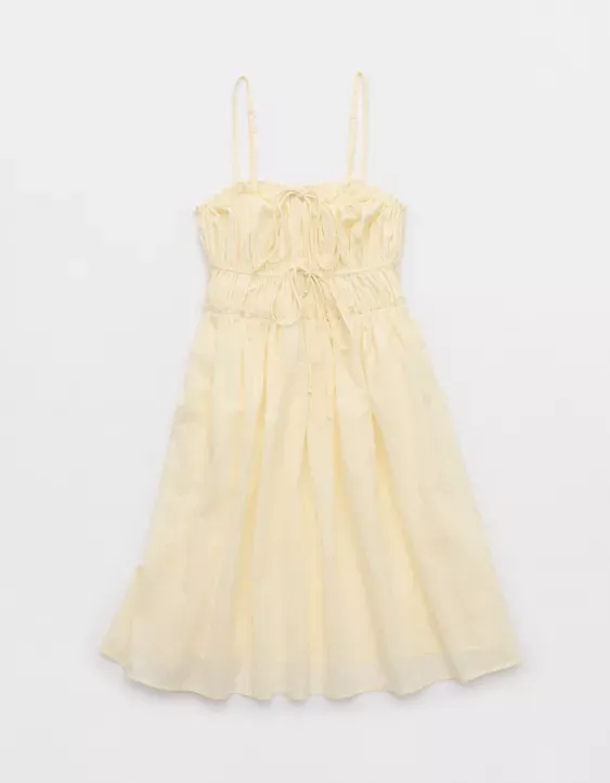 Aerie Tie Front Mini Dress