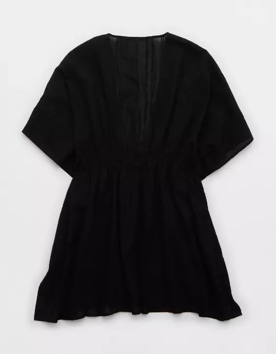 Aerie Seersucker Gauze Tie Cape