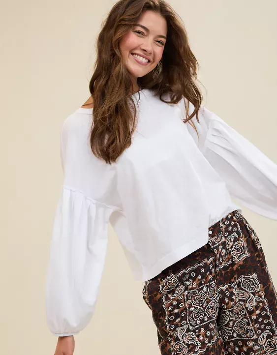 Aerie Slouchy Balloon Sleeve T-Shirt