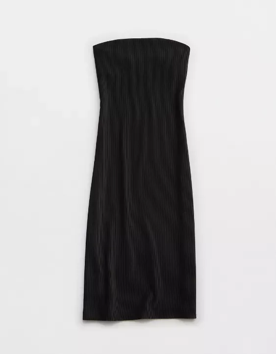 OFFLINE By Aerie Stripe Rib Night Out Midi Tube Dress