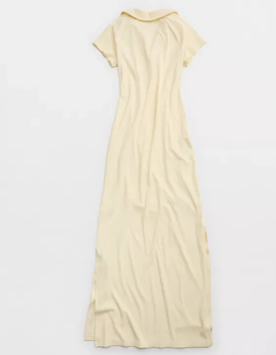 OFFLINE By Aerie Thumbs Up Heavyweight Polo Maxi Dress