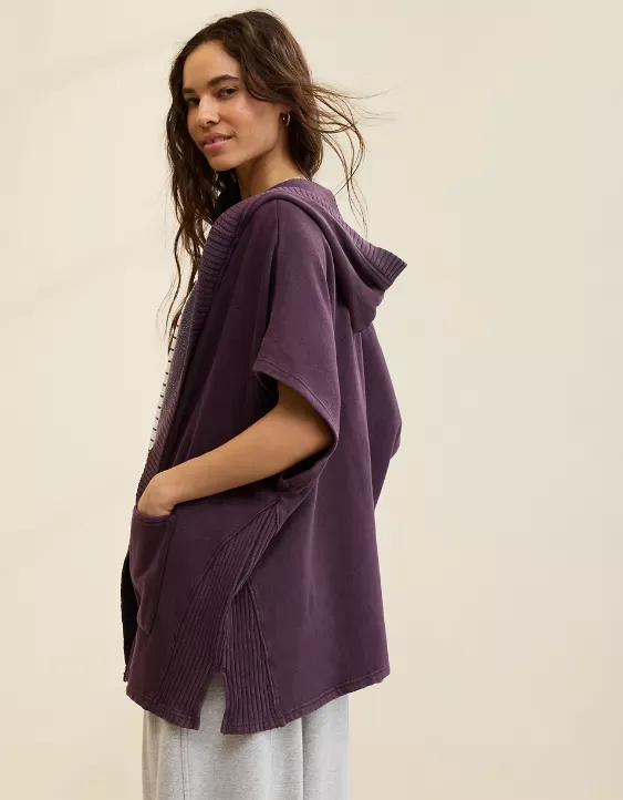 Aerie Hooded Fleece Cape