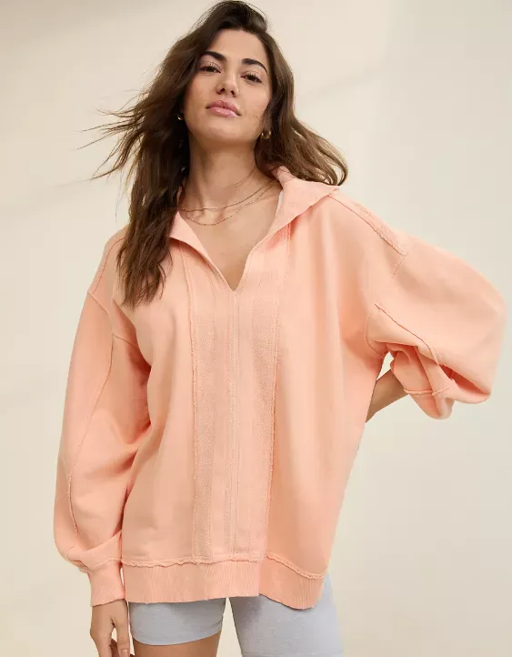 Aerie Starry Skies Open Neck Sweatshirt