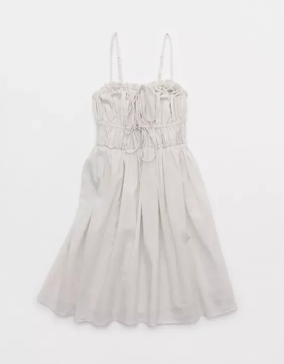 Aerie Tie Front Mini Dress