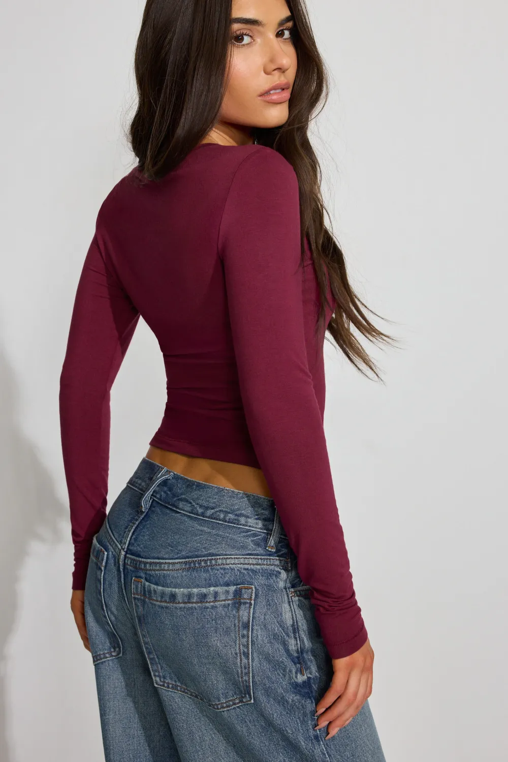 Smooth Long Sleeve Crewneck Top