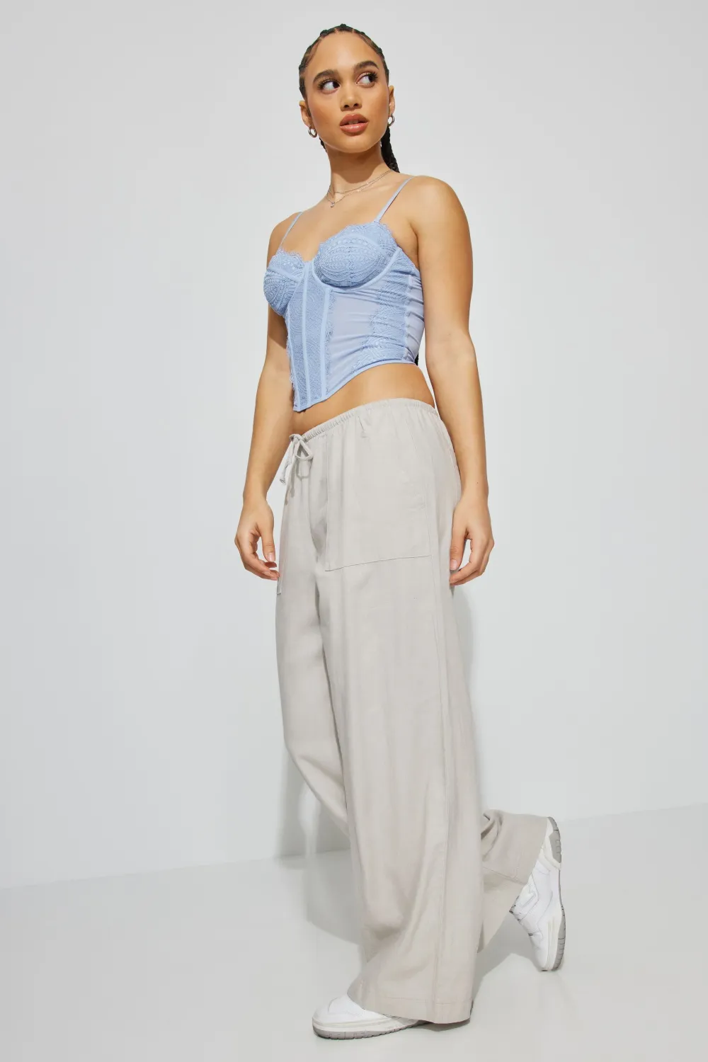 Millie Linen Pull-On Pants