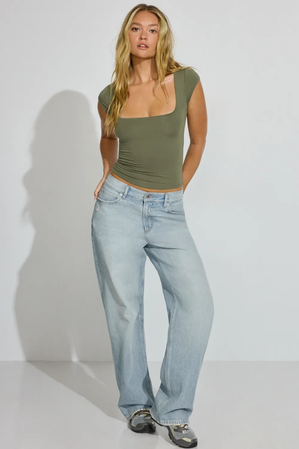 Smooth Open Neck Tee