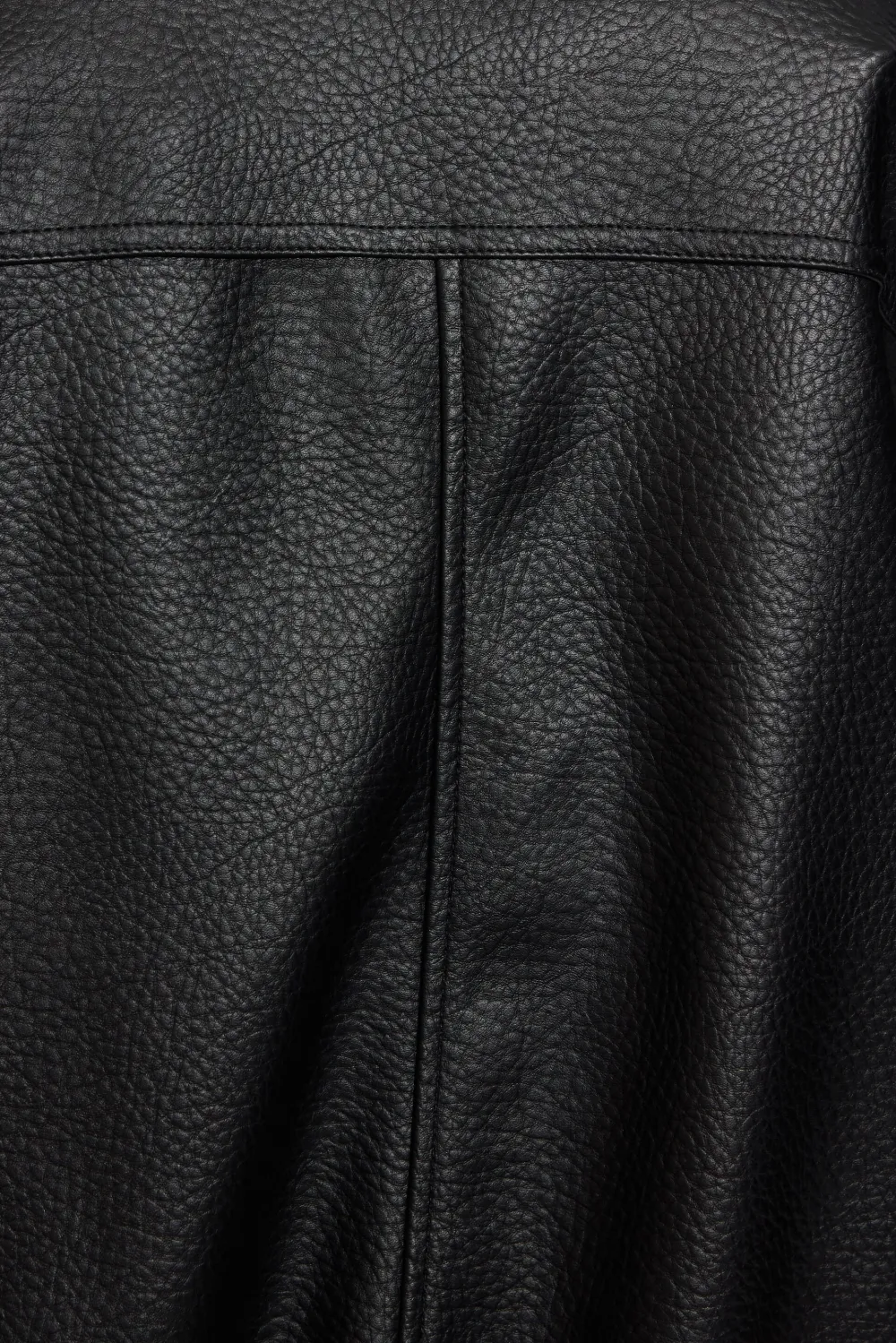 Oversized Faux Leather Bomber