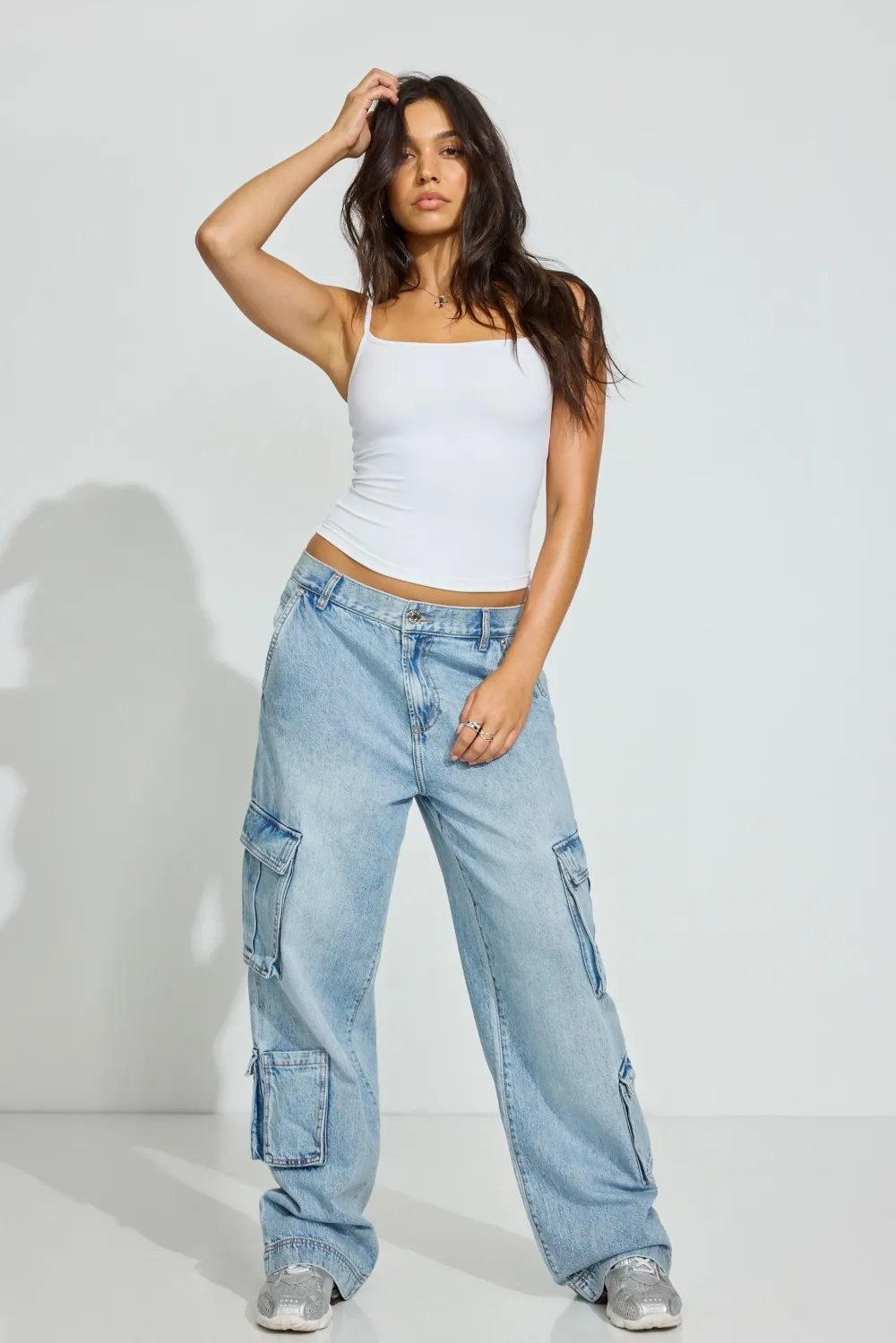 Low Rise Baggy Cargo Jeans