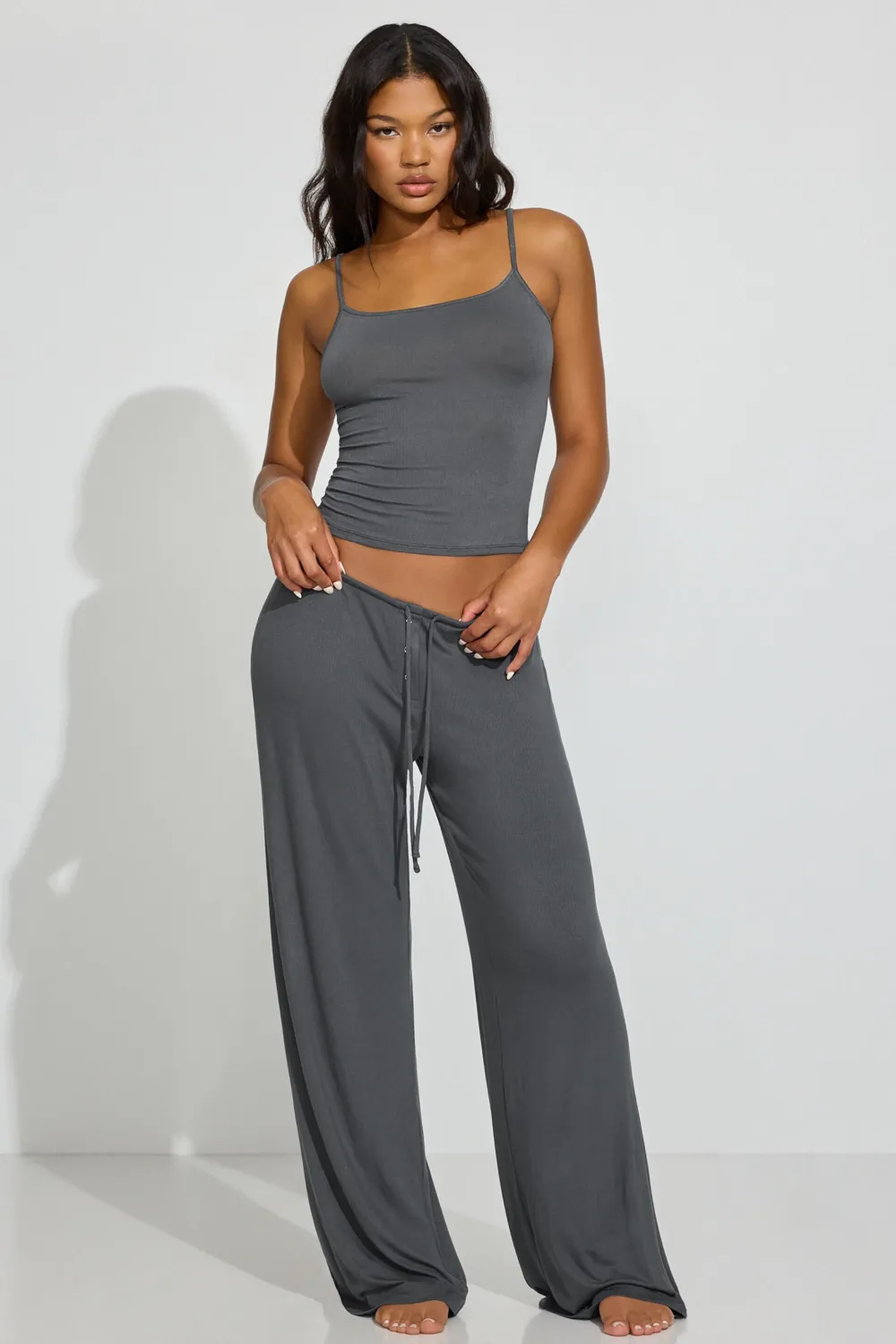 Sheer Ribbed Cami Top