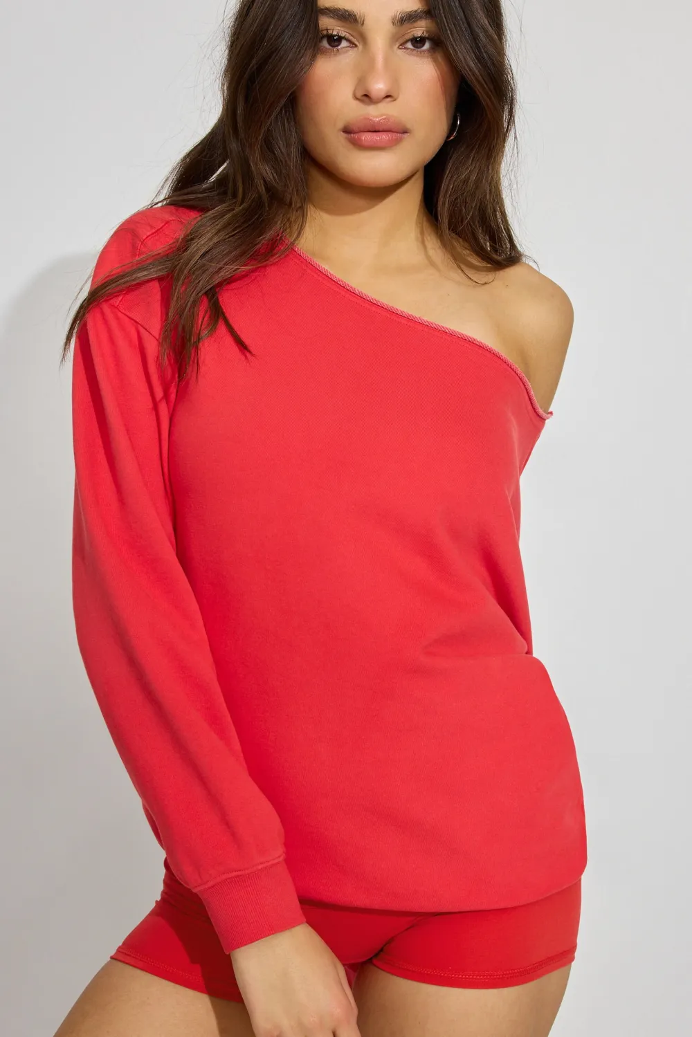 SoftTerry Off Shoulder Sweatshirt