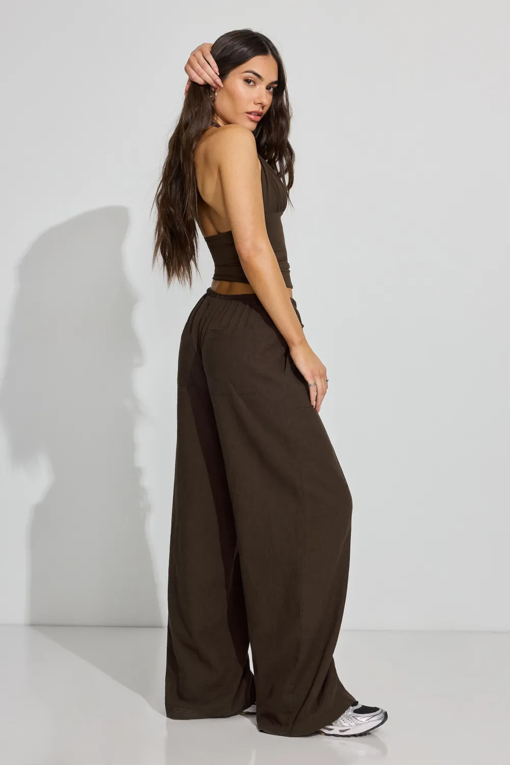 Millie Linen Pull-On Pants