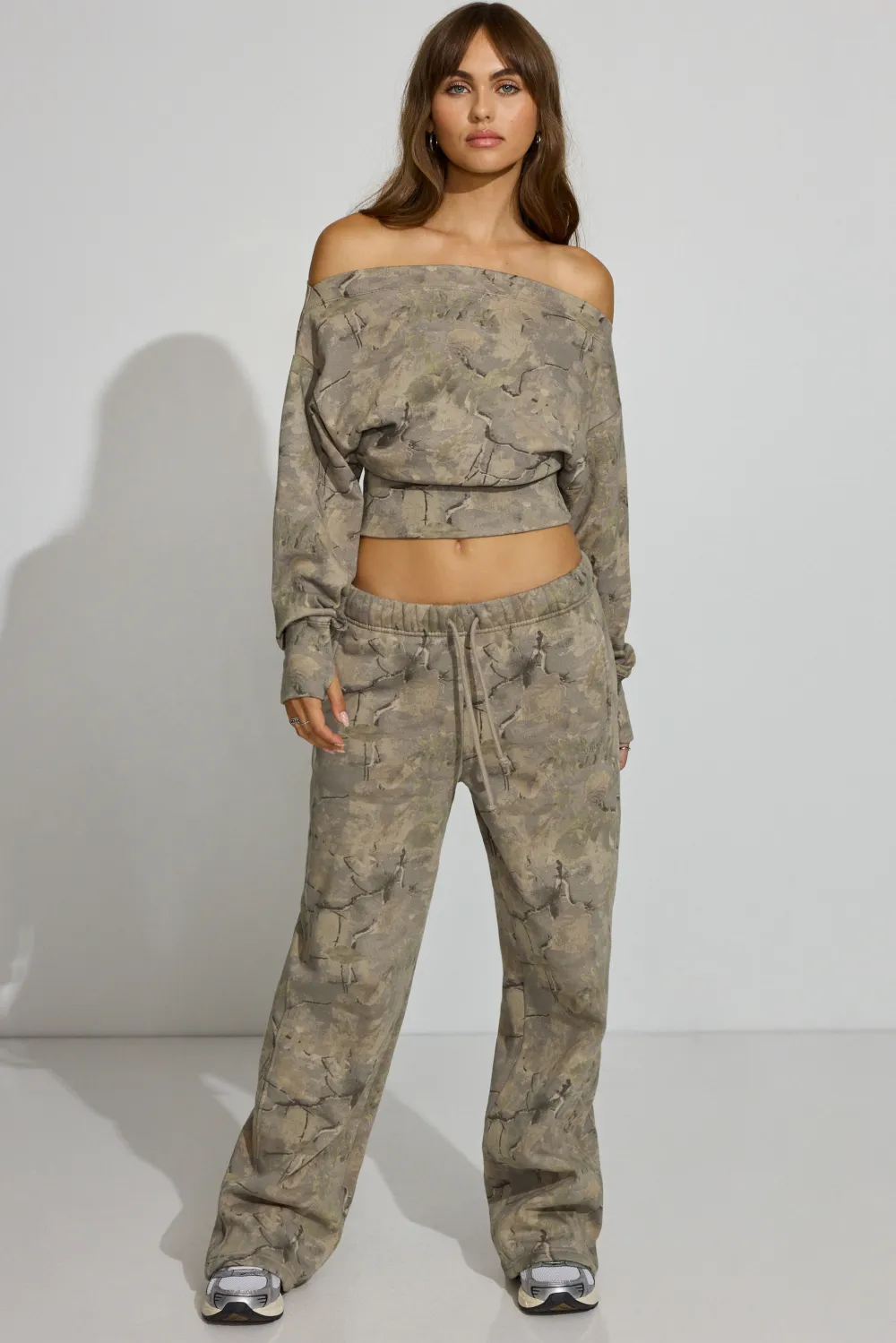 SoftTerry Rib Off Shoulder Sweater