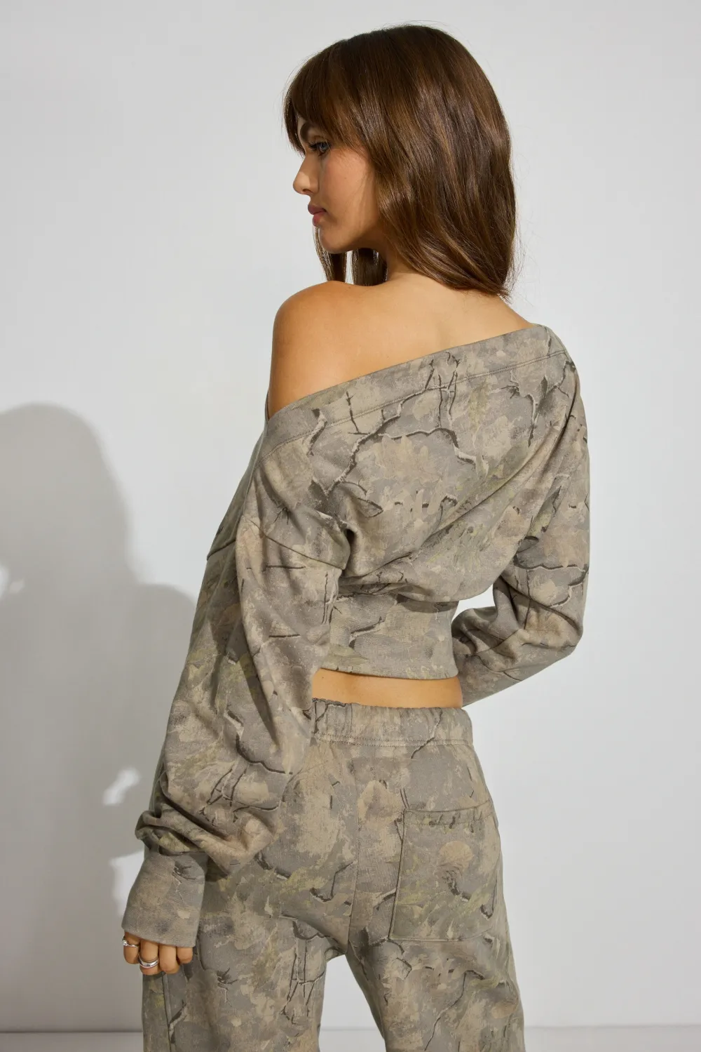 SoftTerry Rib Off Shoulder Sweater