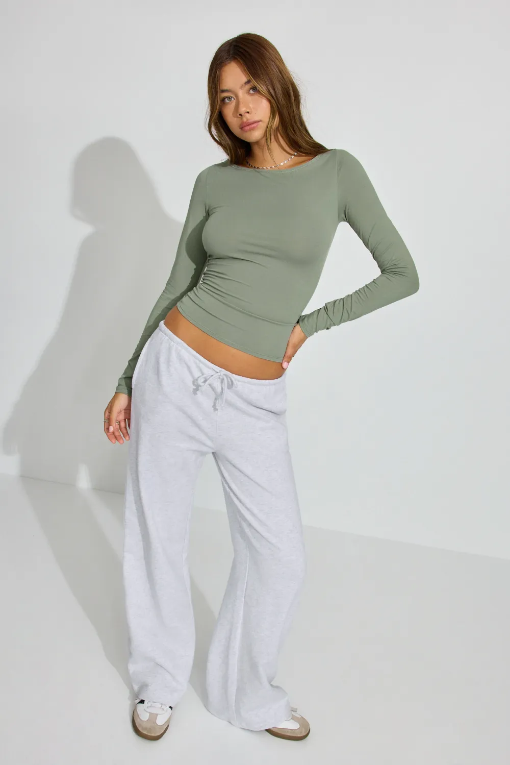 Estelle Long Sleeve Boatneck Top