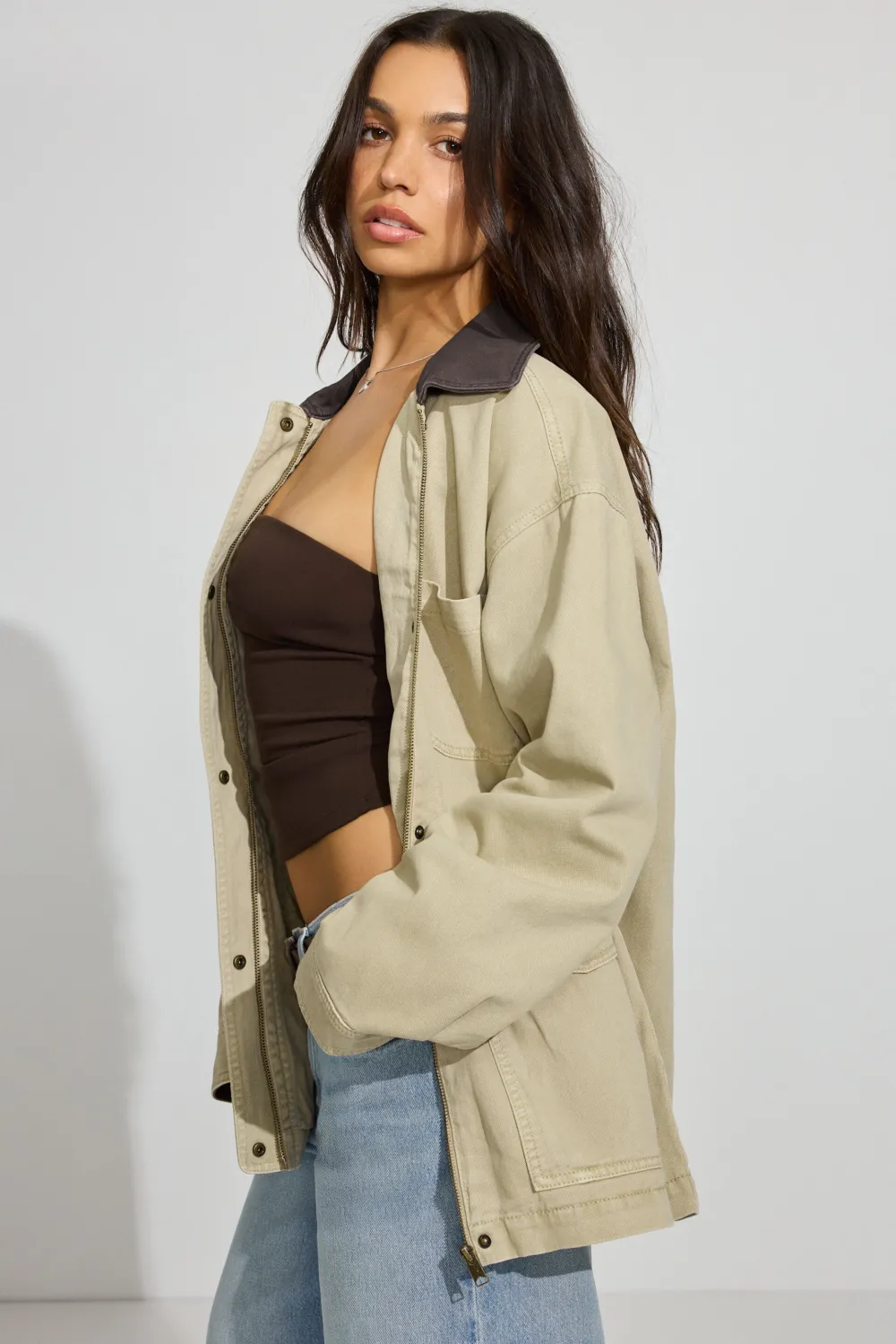 Long Twill Field Jacket